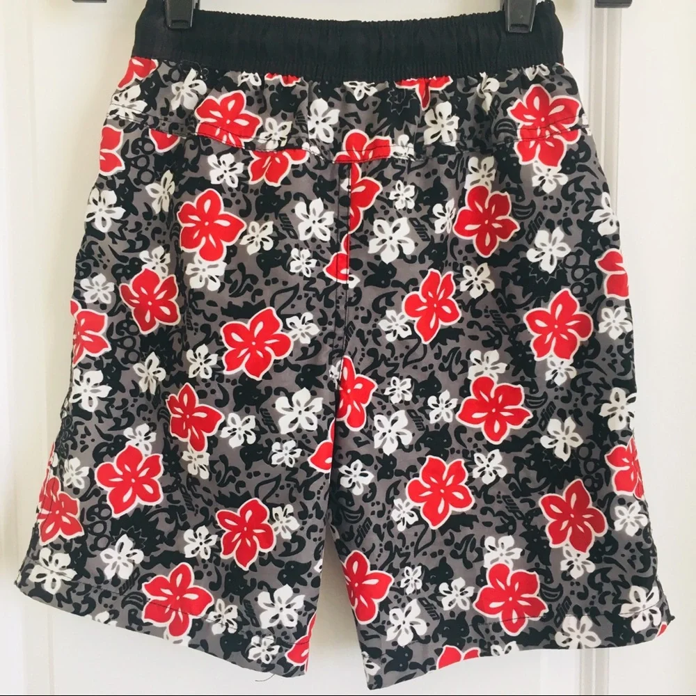 Rs Surf boy’s black red floral swimming trunks size 6